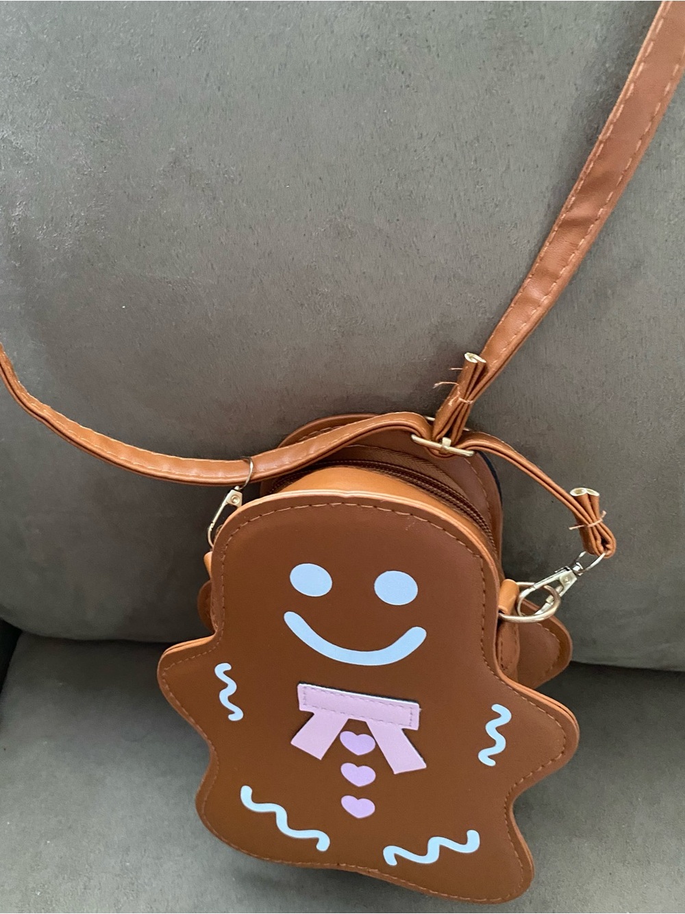 Gingerbread Crossbody Bag – Brown Cute Holiday Shoulder Bag
